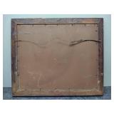 "Girl with Harp" in Antique Frame