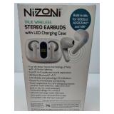 Nizoni Wireless Stereo Earbuds w/LED Charging Case