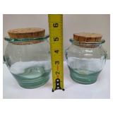 Cork Lidded Glass Containers
