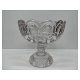 L.E. Smith Moon & Stars Clear Glass Compote Dish