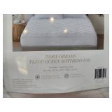 Bella Russo Fringed Throw Blanket & Queen Mattress Pad