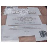 Bella Russo Fringed Throw Blanket & Queen Mattress Pad