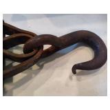 Vintage Cast Iron & Wood Pulley