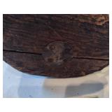 Vintage Cast Iron & Wood Pulley