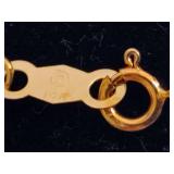 Black Onyx & Gold Necklace Set Stamped 14K