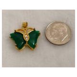 Butterfly Pendant Stamped 18KGP