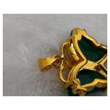 Butterfly Pendant Stamped 18KGP