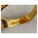 10K Heart Ring w/Topaz (sz6)