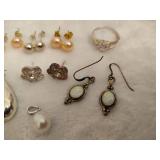 Lot of Asst Silver Jewelry Pieces