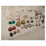 Lot of Asst Misc Silver Tone & Costume Jewelry
