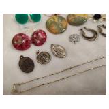 Lot of Asst Misc Silver Tone & Costume Jewelry