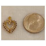 10K Yellow Gold Heart Pendant