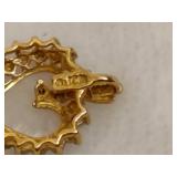 10K Yellow Gold Heart Pendant