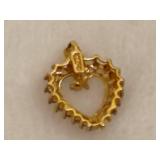 10K Yellow Gold Heart Pendant