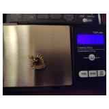 10K Yellow Gold Heart Pendant