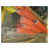A SKID OF SNOW FENCE MATERIALS AND HARDWARE