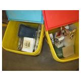 A SKID OF SNOW FENCE MATERIALS AND HARDWARE