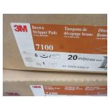 3M BROWN 20" STRIPPER PADS-NEW