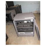 DJ / CONTROL CENTER RACKSYSTEM WITH COMPONENTS.