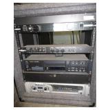 DJ / CONTROL CENTER RACKSYSTEM WITH COMPONENTS.