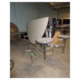 AMERICAN TABLE, FOLDING, MOBILE CAFETERIA TABLE