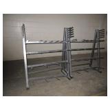 GRAY STEEL WEIGHT STORAGE RACKS