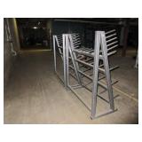 GRAY STEEL WEIGHT STORAGE RACKS