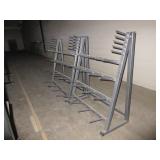 GRAY STEEL WEIGHT STORAGE RACKS