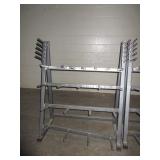 GRAY STEEL WEIGHT STORAGE RACKS