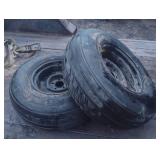Pair of Used 5 Lug Implement Steer Tires