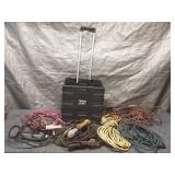 Folding Utility Cart with Assorted Extension Cords