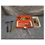 Collection of Hand Tools Including Hammers, Wrenches, and Screwdrivers