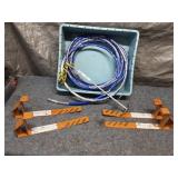 Set of 4 Roof Jacks, Paint Mixer, and Paint Sprayer Hose