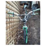 Boys BMX Style Bicycle with Neon Green Accents