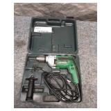 Used Hitachi Corded Electric Drill with Carrying Case