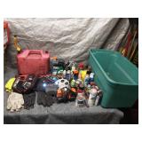 Assortment of Automotive Maintenance Supplies with Gasoline Can