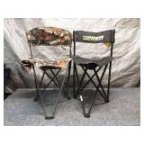 Set of 2 Folding Camping Chairs with Camouflage Design
