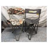 Set of 2 Folding Camping Chairs with Camouflage Design