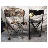 Set of 2 Folding Camping Chairs with Camouflage Design