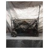 Collapsible Folding Utility Wagon with Heavy-Duty Wheels