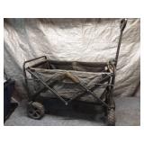 Collapsible Folding Utility Wagon with Heavy-Duty Wheels