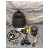 Outdoor Survival Gear Set with Backpack, Axe, Binoculars, and More