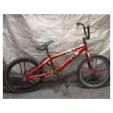 Used Red BMX Trick Bike with Black Wheels