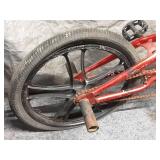 Used Red BMX Trick Bike with Black Wheels