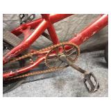 Used Red BMX Trick Bike with Black Wheels
