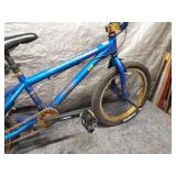Used Blue Mongoose BMX Bicycle with Gold Accents