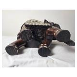 Indian Bone Inlay Rosewood Elephants