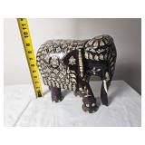 Indian Bone Inlay Rosewood Elephants