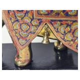 Brass & Enamel Indian Moradabadi Hathi Howdah Figure