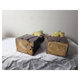 Vintage Sancai Glaze Yellow Foo Dogs